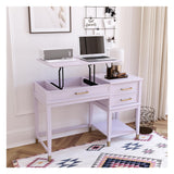 Westerleigh Skrivebord m. hævefunktion, Lavender - Unoliving.com