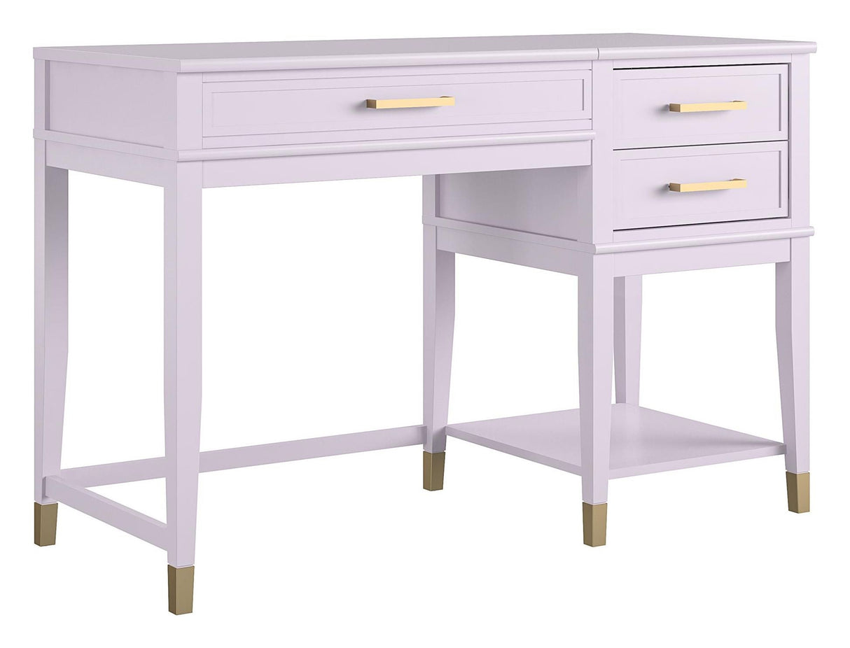 Westerleigh Skrivebord m. hævefunktion, Lavender - Unoliving.com