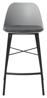 Whistler barstol SH: 68cm, Grå PP/Sort metal - Unoliving.com