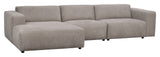 Willard Sofa 4-pers. m. chaiselong, Venstre, Beige stof - Unoliving.com