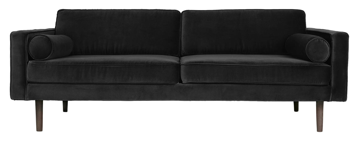 Wind 3-pers. Sofa - Sort Velour - Unoliving.com