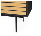 Woodman Stripe Højskænk - Natur/Sort - Unoliving.com