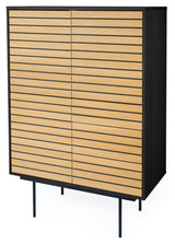 Woodman Stripe Højskænk - Natur/Sort - Unoliving.com