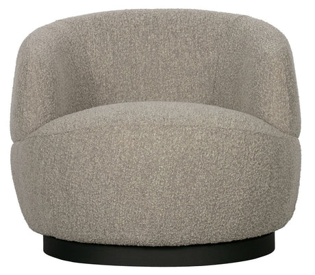 Woolly Loungestol m. rotation - Beige - Unoliving.com