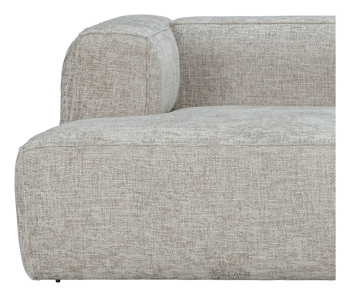 Woood Bean 3-pers. Sofa m. venstrevendt Chaiselong, Melange Natur hør-look - Unoliving.com