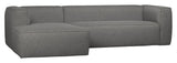 Woood Bean 3-pers. Sofa m. venstrevendt chaise, Grå - Unoliving.com