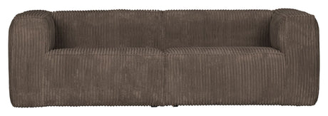 Woood Bean 3,5-pers. Sofa i bred fløjl, Mud - Unoliving.com