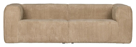 Woood Bean 3,5-pers. Sofa i bred fløjl, Travertin - Unoliving.com