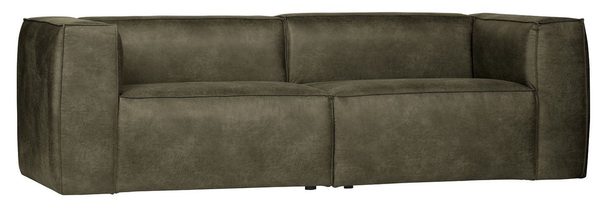 Woood Bean 3,5-pers. Sofa i øko-læder, Armygrøn - Unoliving.com