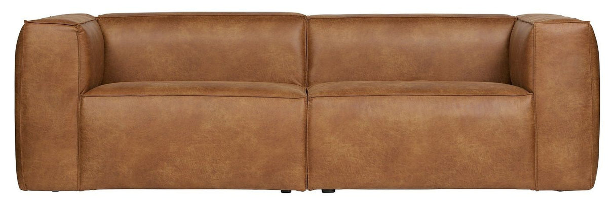 Woood Bean 3,5-pers. Sofa i øko-læder, Cognac - Unoliving.com