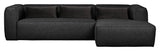 Woood Bean Sofa m. højrevendt chaise, Mørk Grå - Unoliving.com