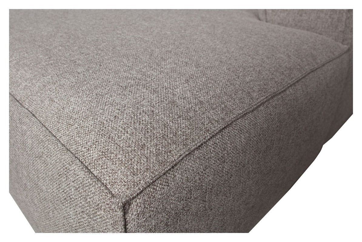 Woood Bean Sofa m. højrevendt chaiselong, Lys grå - Unoliving.com