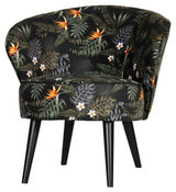 Woood Bo Loungestol - Blomsterprint Velour - Unoliving.com