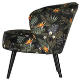 Woood Bo Loungestol - Blomsterprint Velour - Unoliving.com