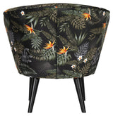 Woood Bo Loungestol - Blomsterprint Velour - Unoliving.com