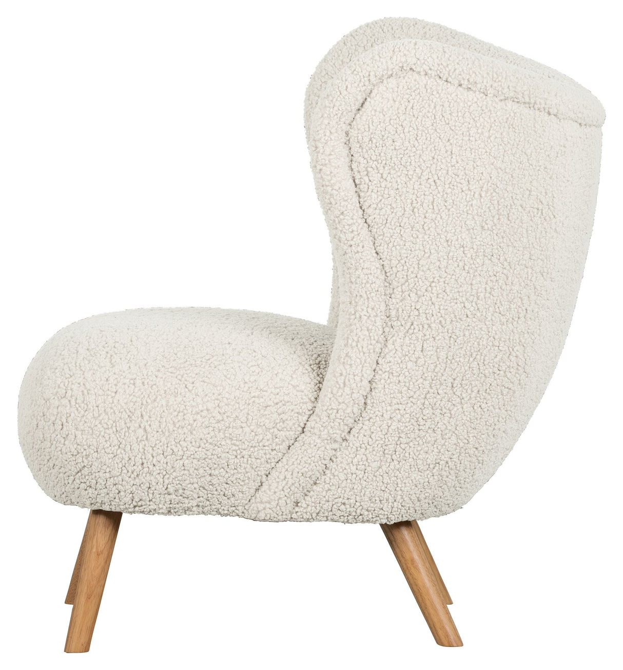 Woood Celine Loungestol, Offwhite Teddy - Unoliving.com