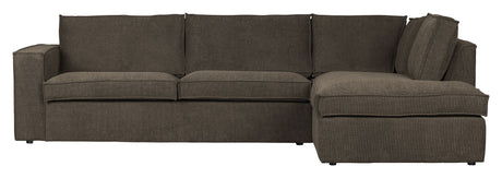 Woood Freddie Sofa m. højrevendt Chaiselong - Brun - Unoliving.com