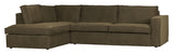 Woood Freddie Sofa m. venstrevendt Chaiselong - Warm Green - Unoliving.com