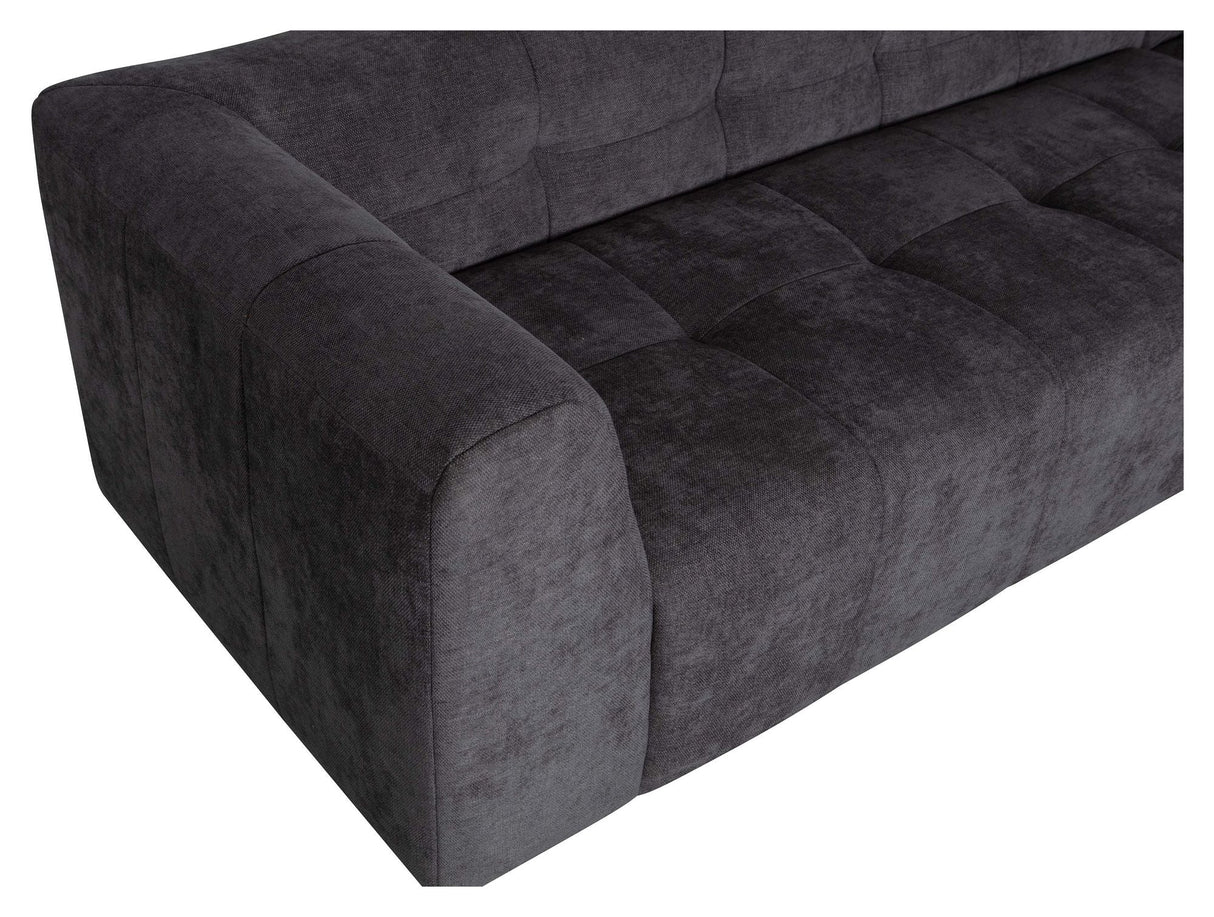 Woood Grid 3-pers. Sofa, Mørkegrå Chenille - Unoliving.com