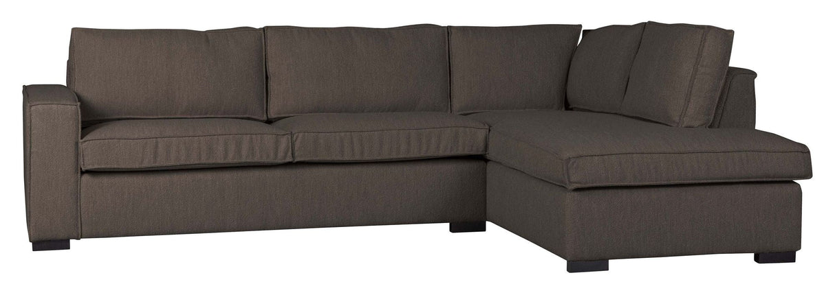 Woood Hajo Sofa m. højrevendt chaiselong, Brun Bouclé - Unoliving.com