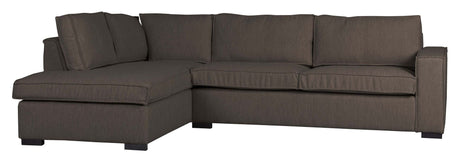 Woood Hajo Sofa m. venstrevendt chaiselong, Brun Bouclé - Unoliving.com