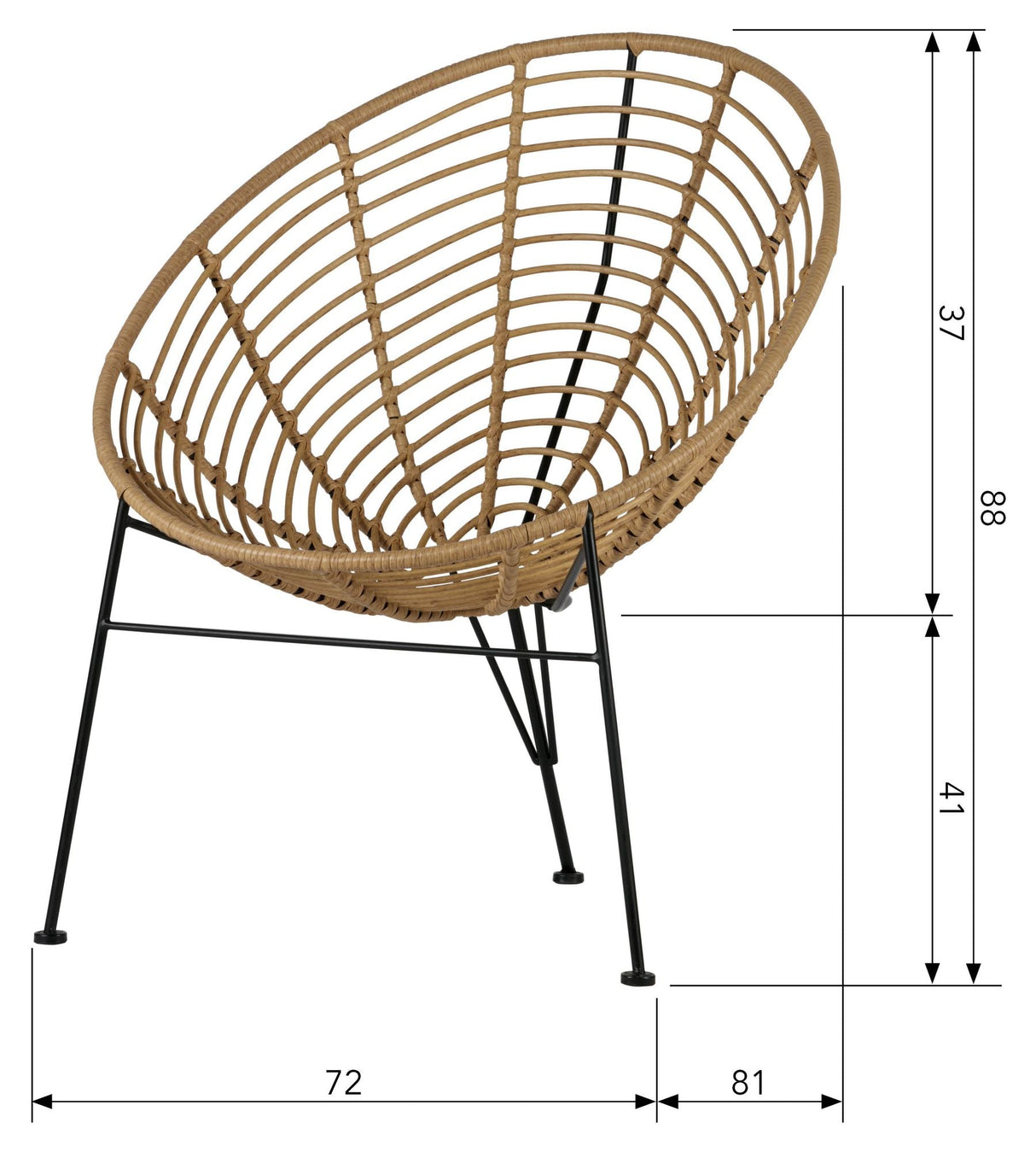 Woood Jane Loungestol, Natur - Unoliving.com