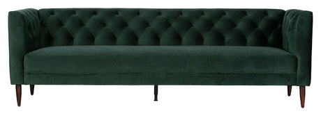 Woood Nisa 3-pers. Sofa - Mørkegrøn Velour - Unoliving.com