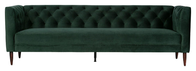 Woood Nisa 3-pers. Sofa - Mørkegrøn Velour - Unoliving.com