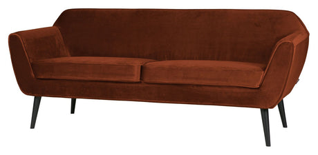 Woood Rocco 2-pers Sofa - Rust Velour - Unoliving.com