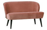 WOOOD - Sara Loungesofa m/velour - Old Pink - Unoliving.com