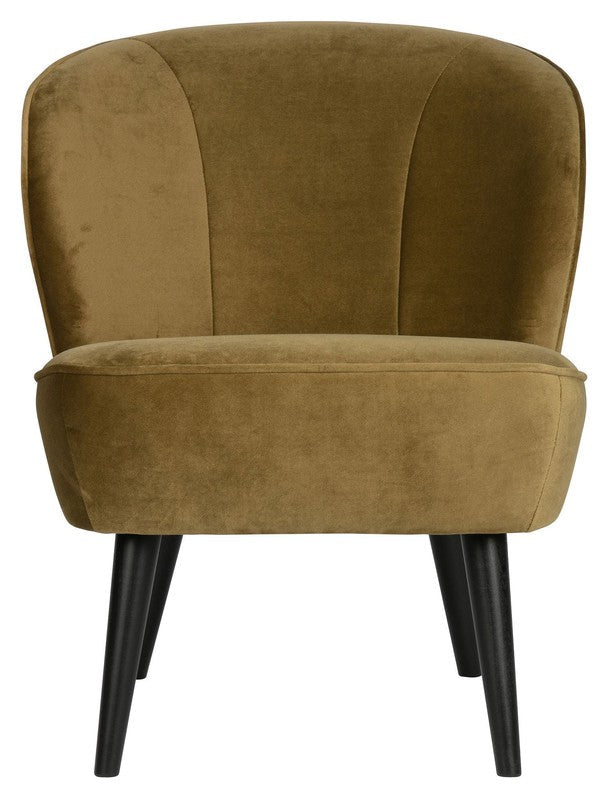 Woood Sara Loungestol - Army Velour - Unoliving.com