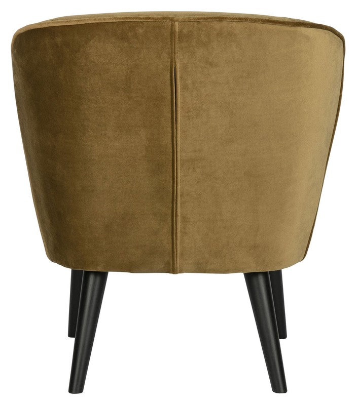 Woood Sara Loungestol - Army Velour - Unoliving.com