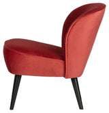 Woood Sara Loungestol - Raspberry Velour - Unoliving.com