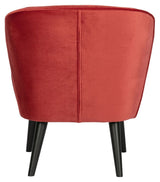 Woood Sara Loungestol - Raspberry Velour - Unoliving.com