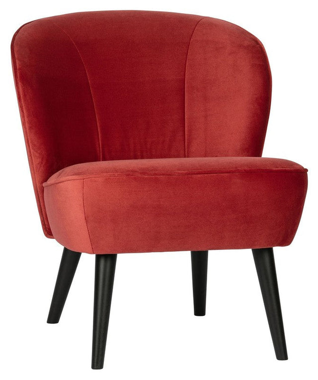 Woood Sara Loungestol - Raspberry Velour - Unoliving.com