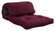 Wrap Futon, Dark Grey/Bordeaux - Unoliving.com