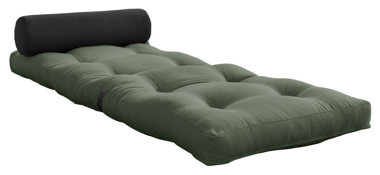 Wrap Futon, Dark Grey/Olive Green - Unoliving.com