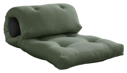 Wrap Futon, Dark Grey/Olive Green - Unoliving.com