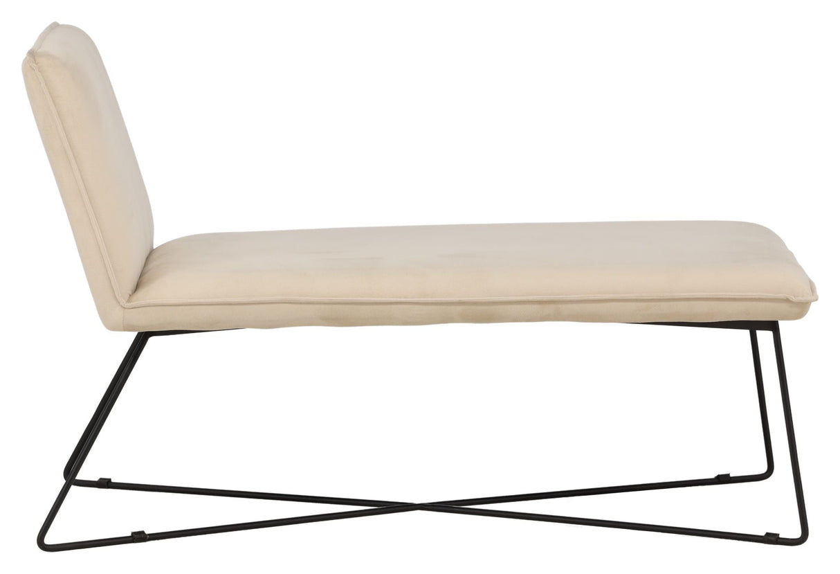 X-lounge Daybed - Beige fløjl - Unoliving.com