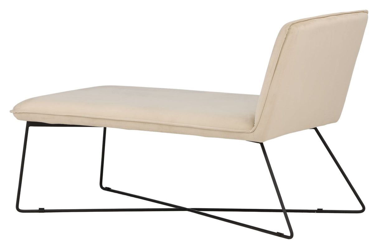 X-lounge Daybed - Beige fløjl - Unoliving.com