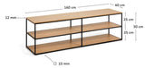 Yoana TV-bord 160x40, Eg - Unoliving.com