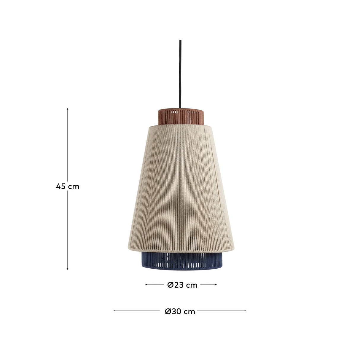 Yuvia Loftslampe i bomuld, Beige - Unoliving.com