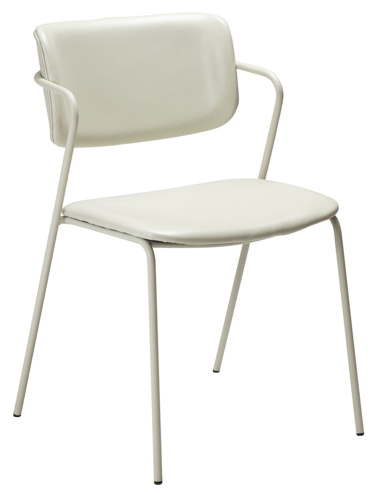 ZED Spisebordsstol, Hvid/Beige - Unoliving.com