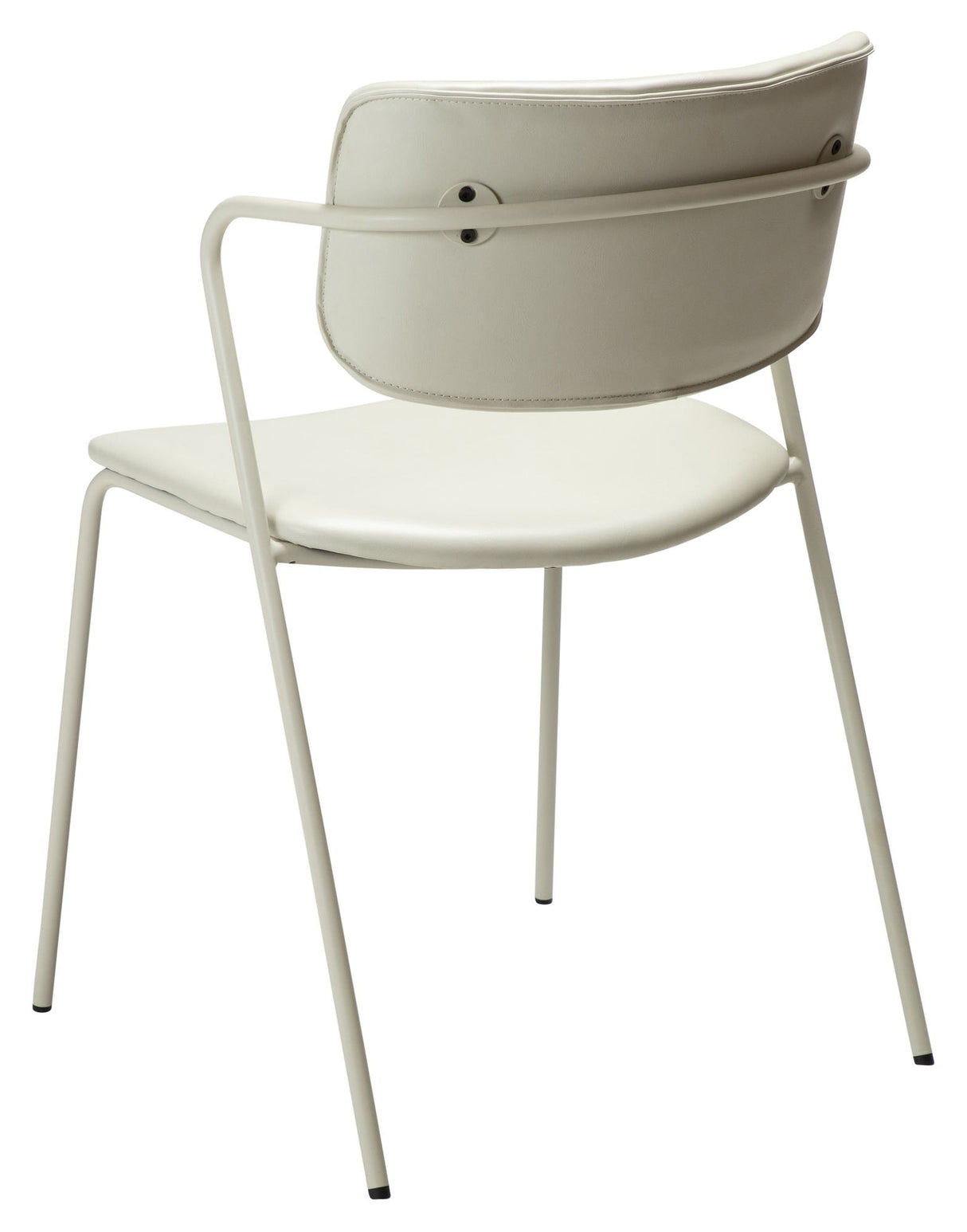 ZED Spisebordsstol, Hvid/Beige - Unoliving.com