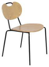 homii Aspen Spisebordsstol, Natur/Sort - Unoliving.com