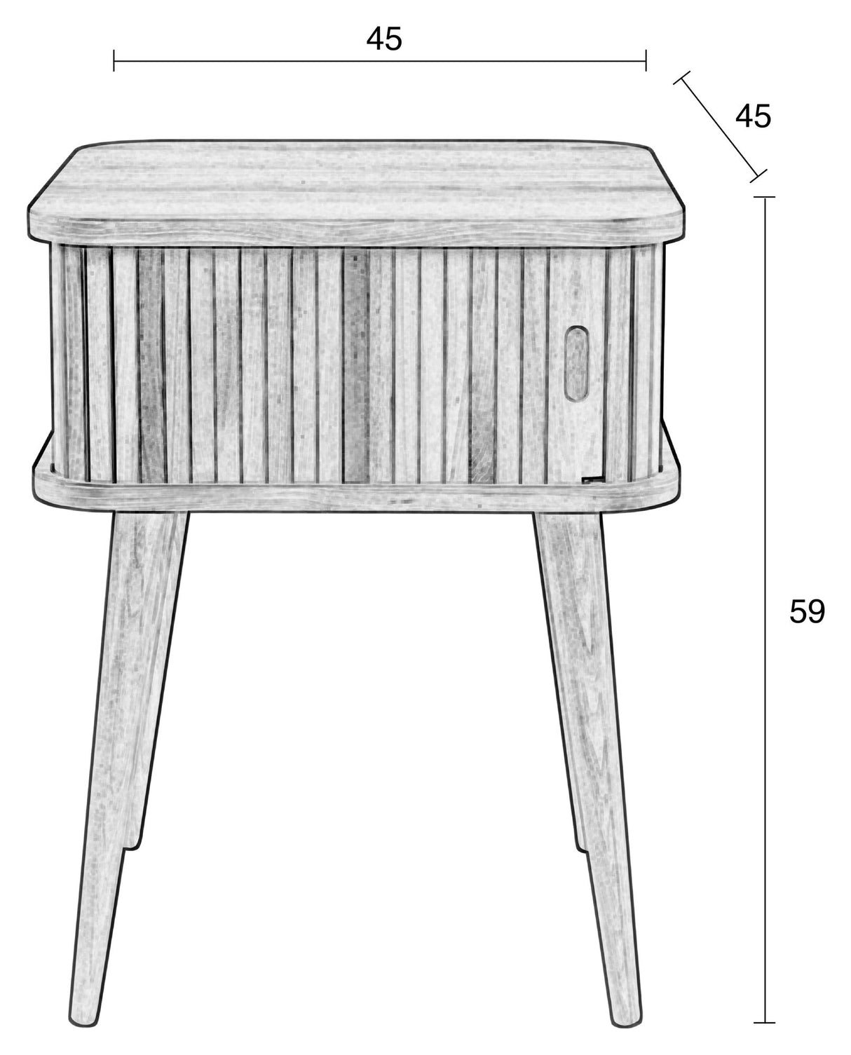 Zuiver Barbier Sidebord - Natur - Unoliving.com