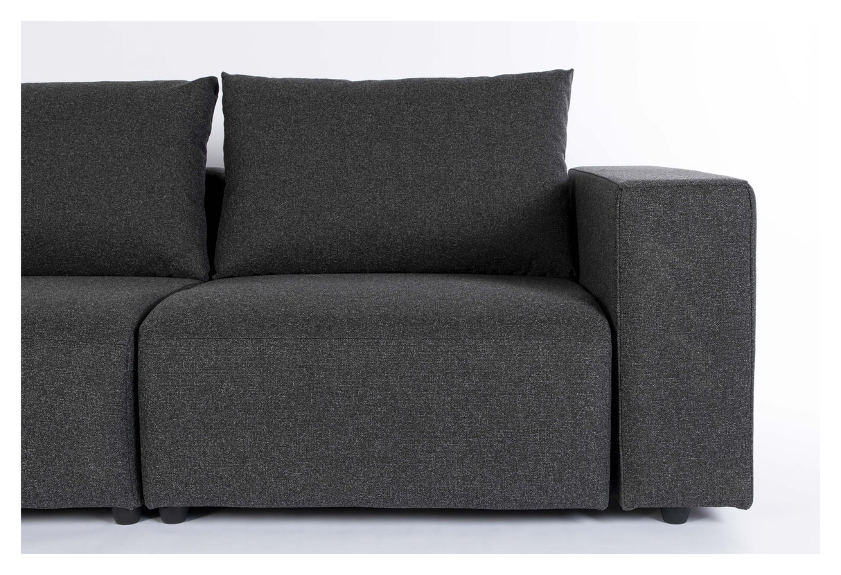 Zuiver Breeze Outdoor 3-pers. Sofa højrevendt - Mørkegrå