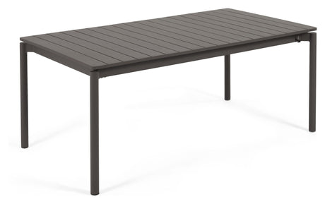 Zaltana Havebord m. udtræk, 180/240x100, Mat sort alu - Unoliving.com