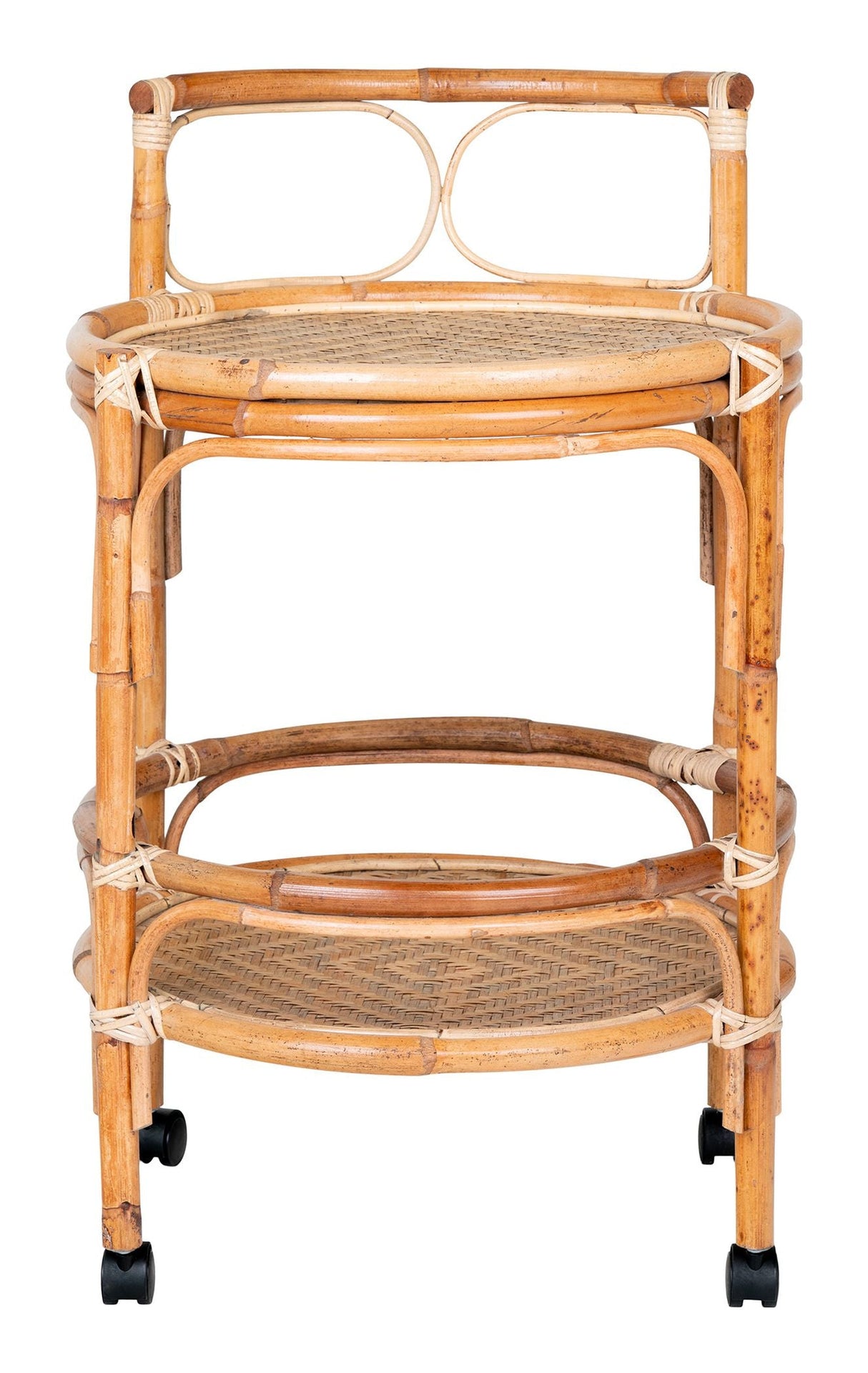 Zaragoza Sidebord m. hjul, Rattan, Natur, 55x55x87 - Unoliving.com