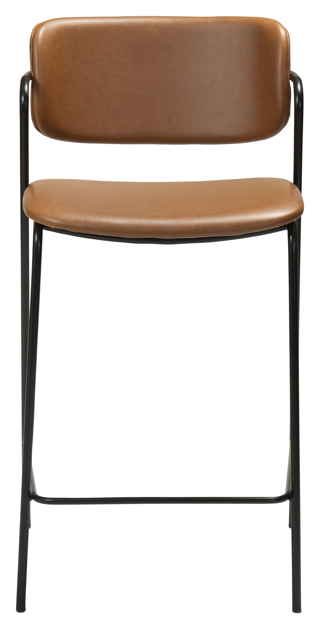 Zed barstol SH: 67cm, vintage lysebrun kunstlæder - Unoliving.com